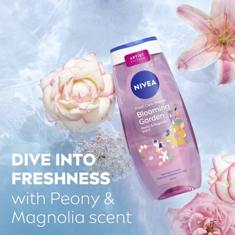 Nivea Blooming Garden hydratační sprchový gel 250 ml