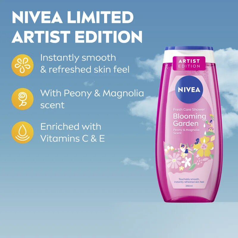 Nivea Blooming Garden hydratační sprchový gel 250 ml