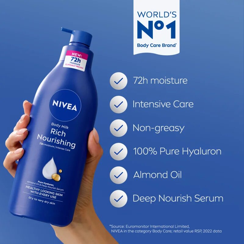Nivea Body Milk výživné tělové mléko 625 ml