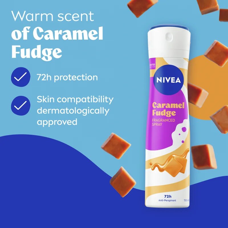 Nivea Caramel Fudge antiperspirant ve spreji 150 ml