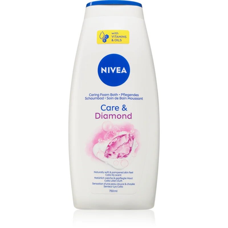Nivea Care & Diamond sprchový a koupelový gel 750 ml
