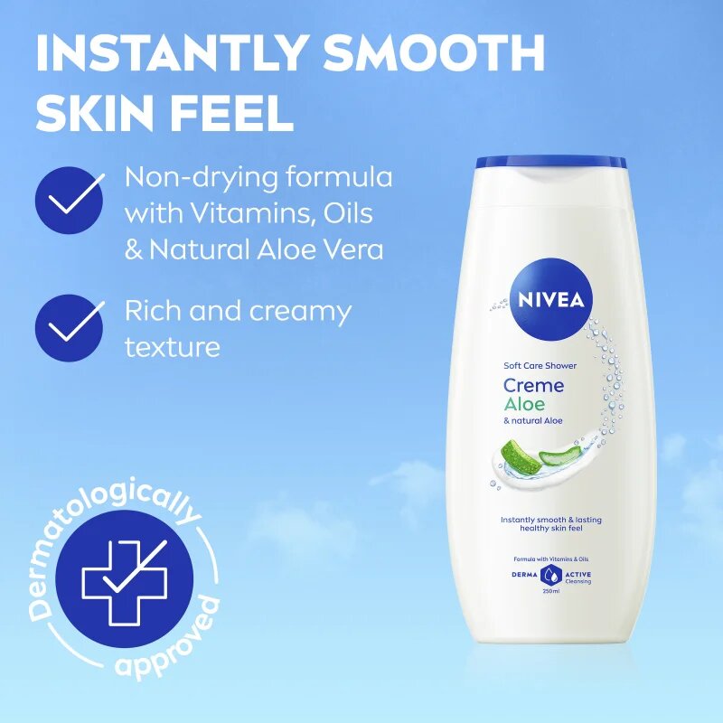 Nivea Creme Aloe pečující sprchový gel 250 ml