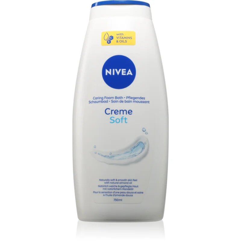 Nivea Creme Soft krémová pěna do koupele 750 ml