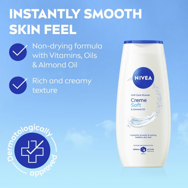 Nivea Creme Soft pečující sprchový gel 50 ml