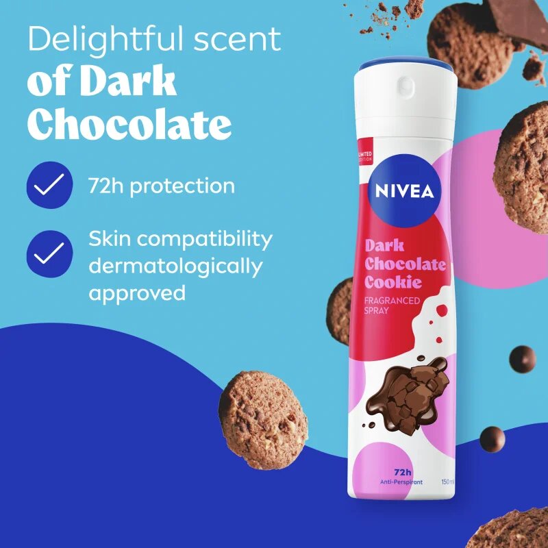 Nivea Dark Chocolate antiperspirant ve spreji 150 ml