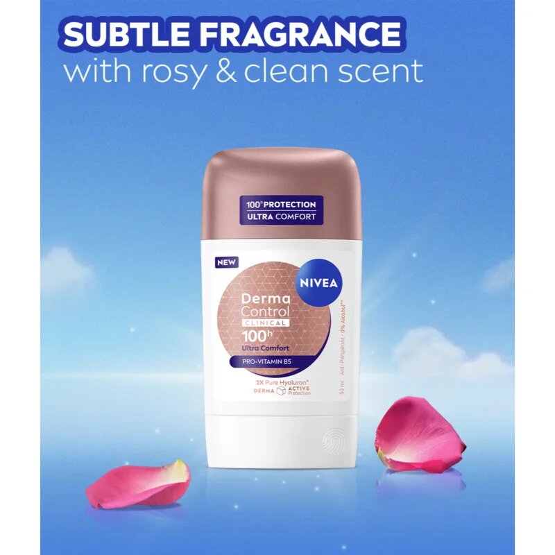 Nivea Derma Control Clinical Ultra Comfort tuhý antiperspirant 50 ml