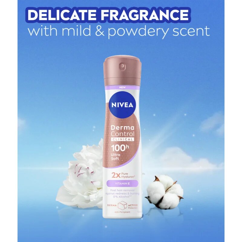 Nivea Derma Control Clinical Ultra Soft antiperspirant ve spreji 150 ml