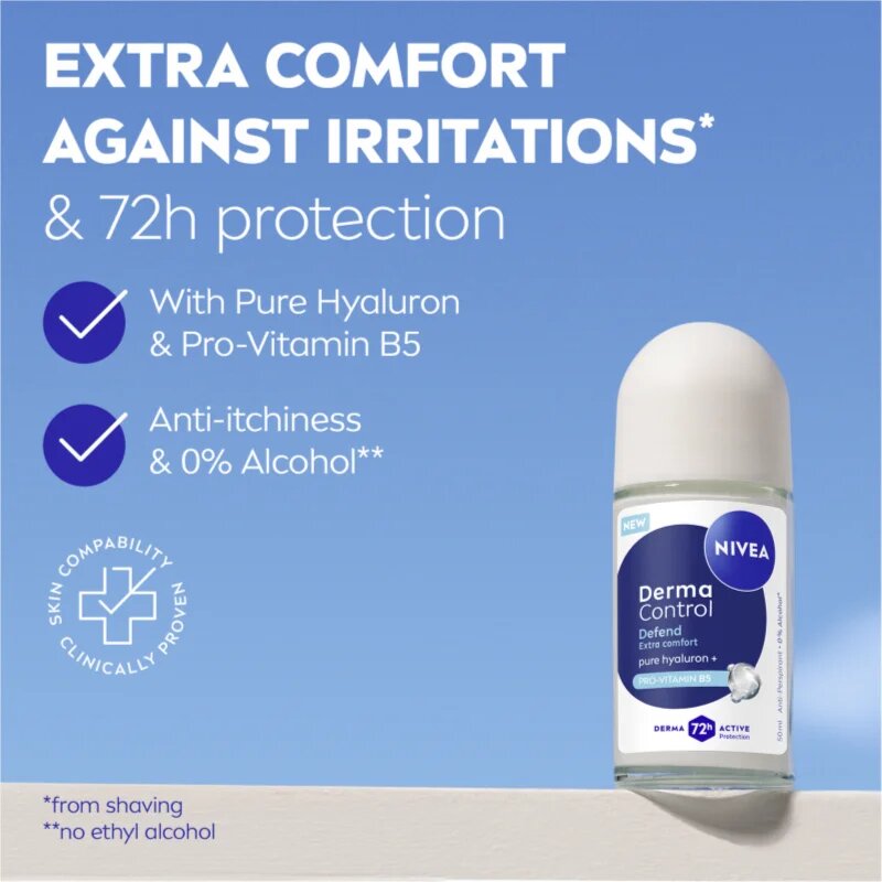 Nivea Derma Control Defend kuličkový antiperspirant 72h 50 ml