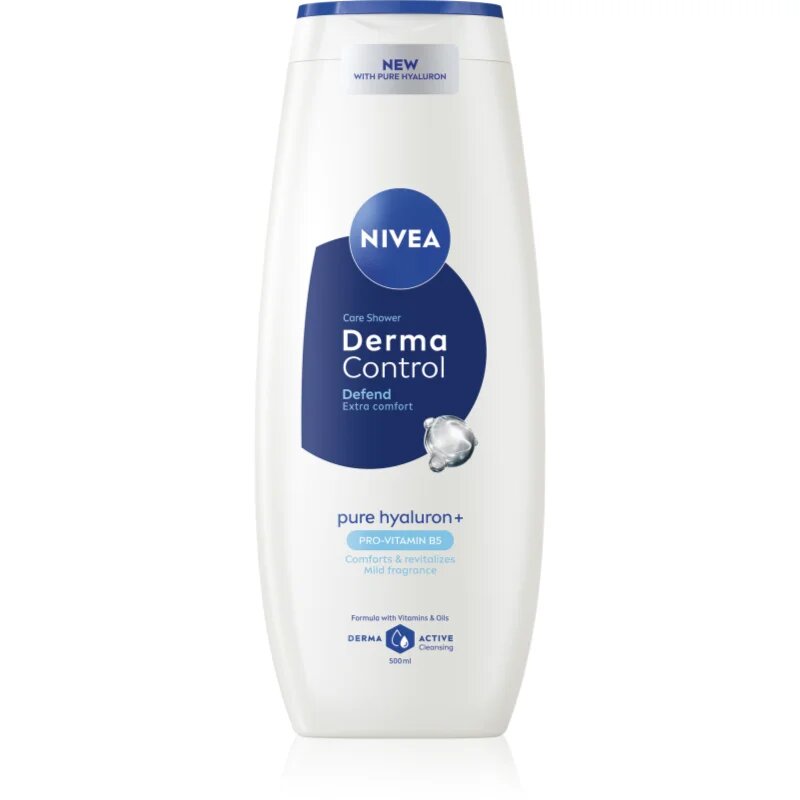 Nivea Derma Control Defend pečující sprchový gel s kyselinou hyaluronovou 500 ml