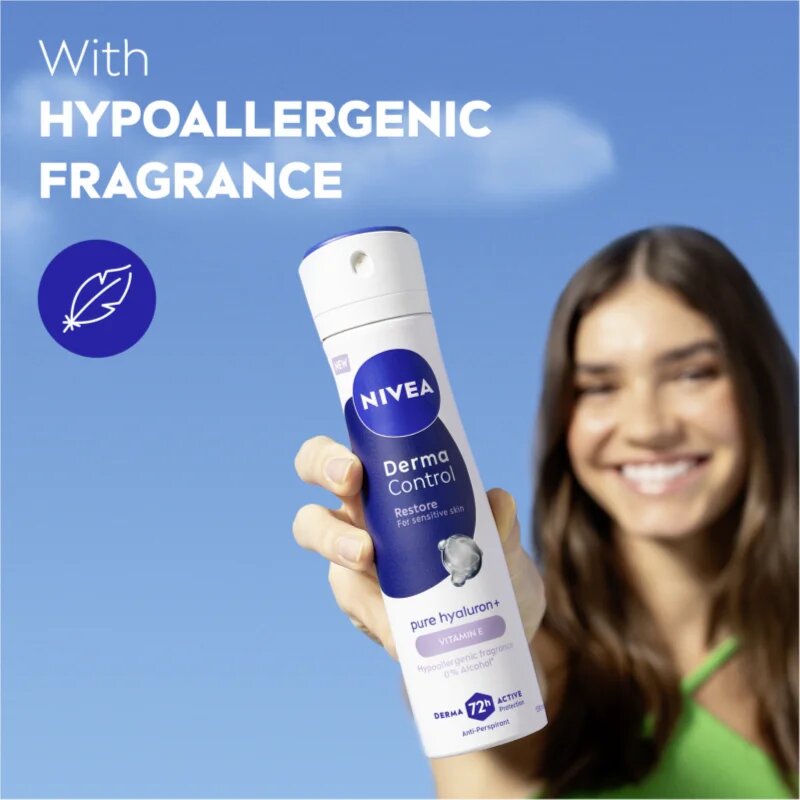 Nivea Derma Control Restore antiperspirant ve spreji pro citlivou pokožku 150 ml