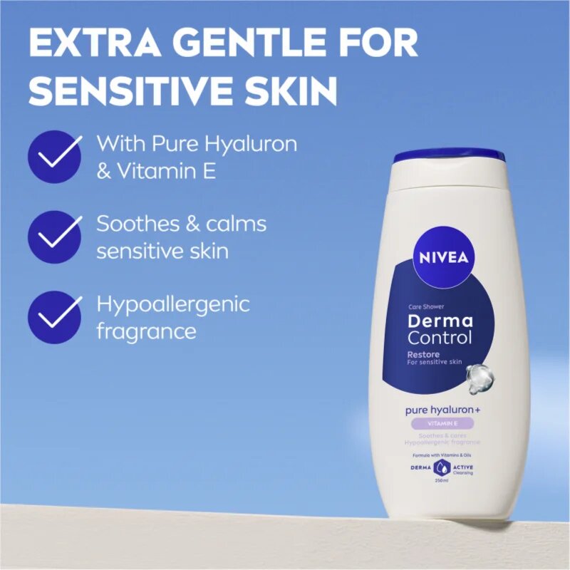 Nivea Derma Control Restore hydratační sprchový gel s kyselinou hyaluronovou 250 ml