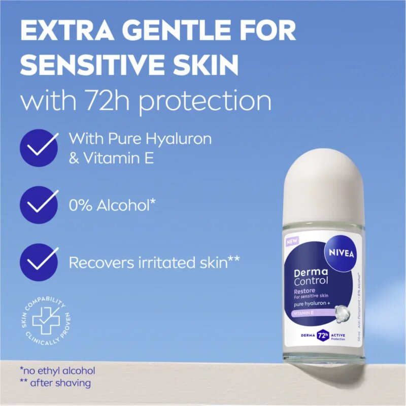 Nivea Derma Control Restore kuličkový antiperspirant 72h 50 ml