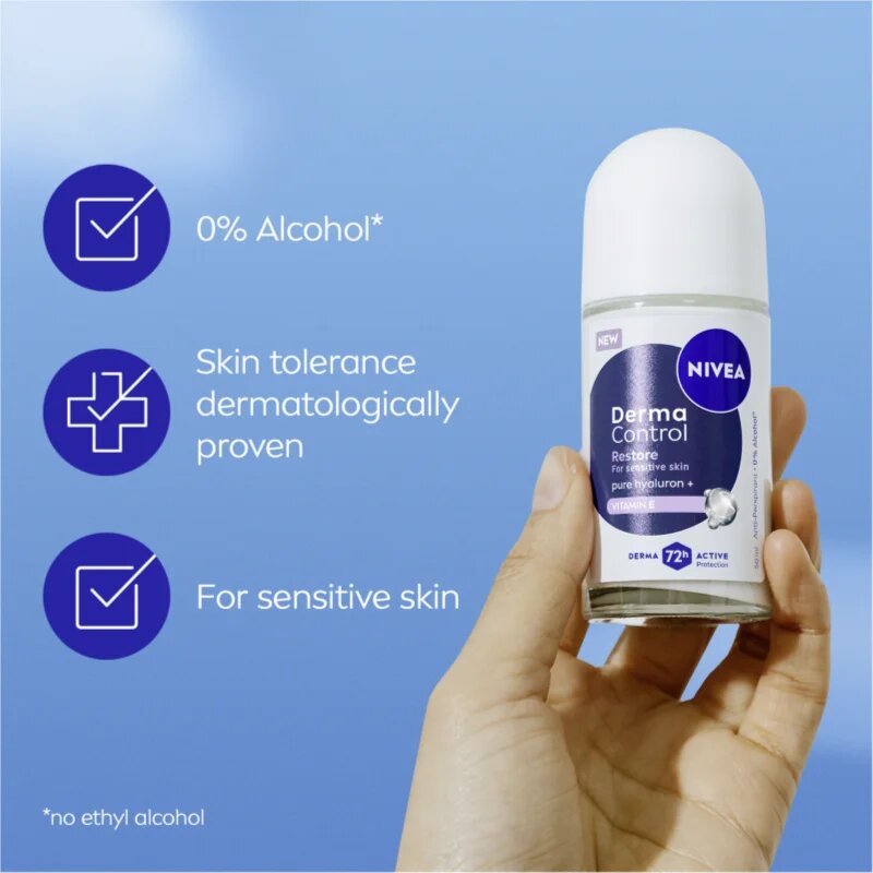 Nivea Derma Control Restore kuličkový antiperspirant 72h 50 ml