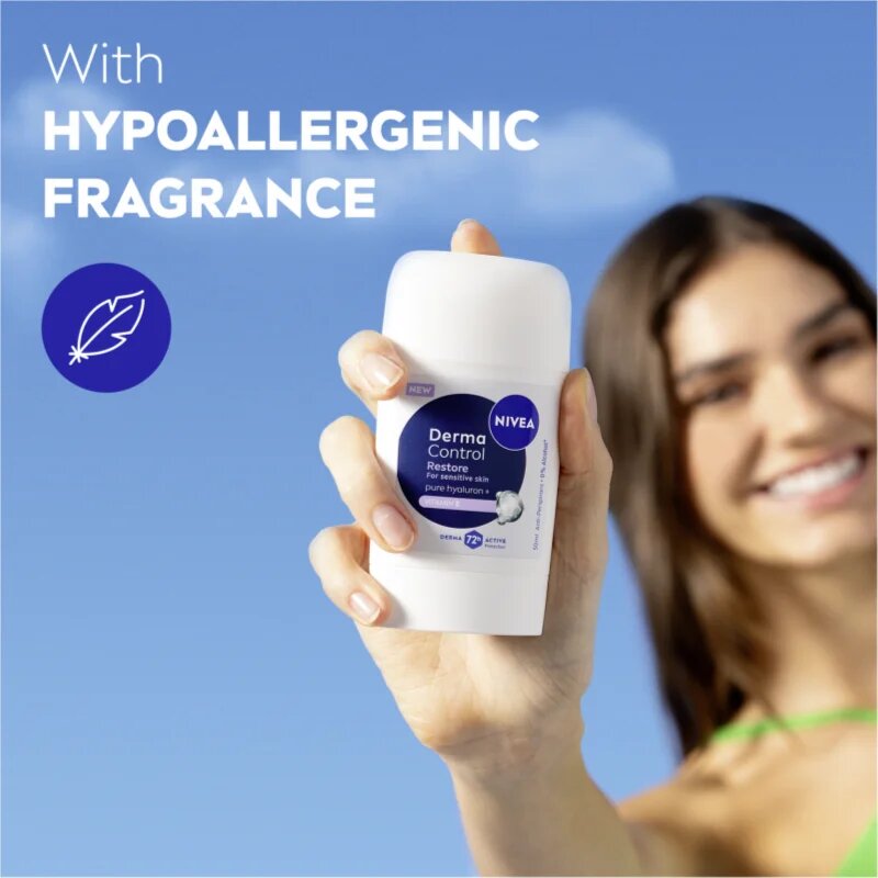 Nivea Derma Control Restore tuhý antiperspirant pro citlivou pokožku 50 ml