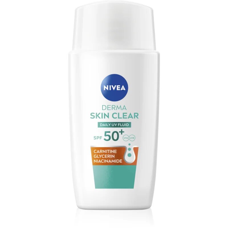 Nivea Derma Skin Clear lehký ochranný fluid SPF 50+ 40 ml