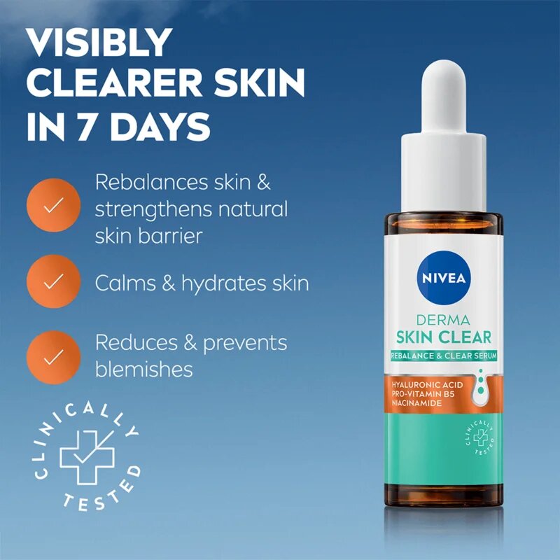 Nivea Derma Skin Clear obnovující pleťové sérum pro problematickou pleť 30 ml