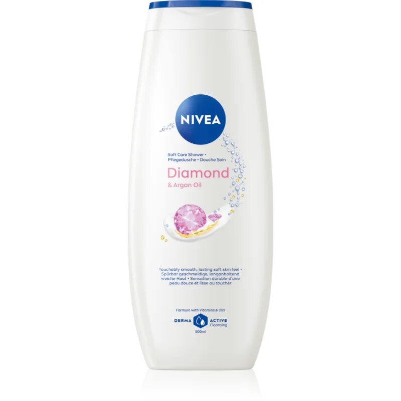 Nivea Diamond & Argan Oil pečující sprchový gel 500 ml