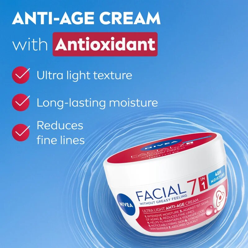 Nivea Facial Anti-Age pleťový krém proti prvním známkám stárnutí 7 v 1 100 ml