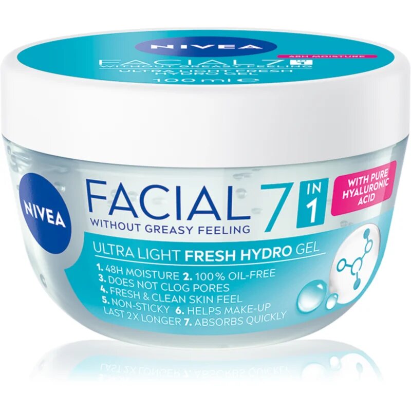 Nivea Facial Plumping Hydro Gel hydratační pleťový gel s kyselinou hyaluronovou 100 ml