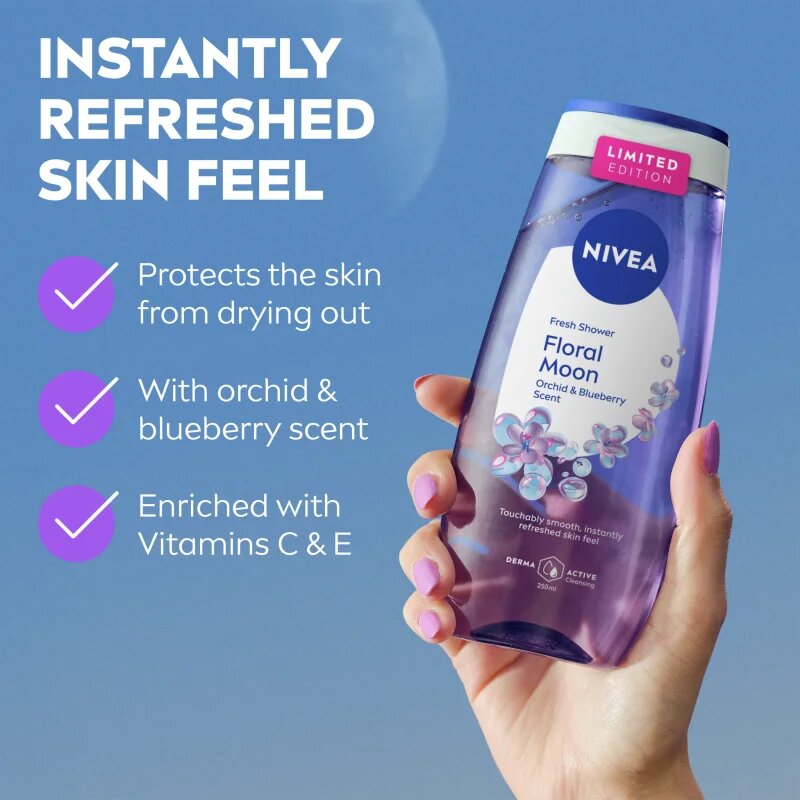 Nivea Floral Moon osvěžující sprchový gel limitovaná edice 250 ml