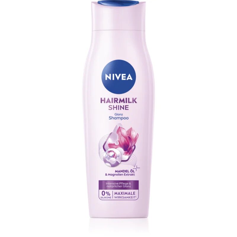 Nivea Hairmilk Shine pečující šampon 250 ml