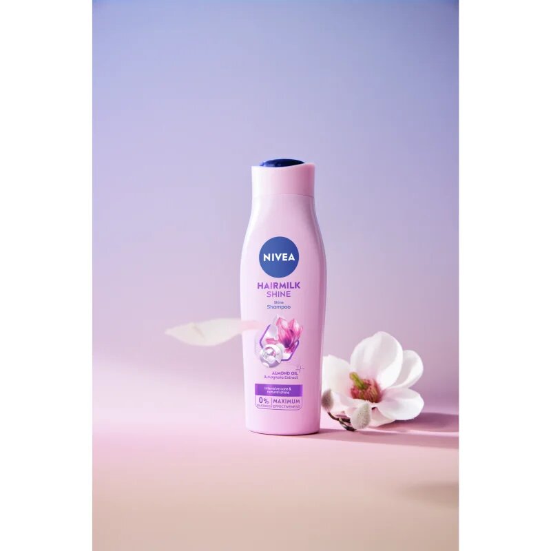 Nivea Hairmilk Shine pečující šampon 250 ml