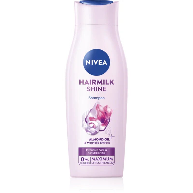 Nivea Hairmilk Shine pečující šampon 400 ml