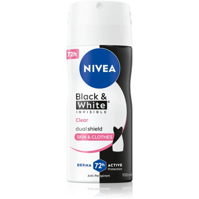 Nivea Invisible Black & White Clear antiperspirant ve spreji pro ženy pro ženy 100 ml