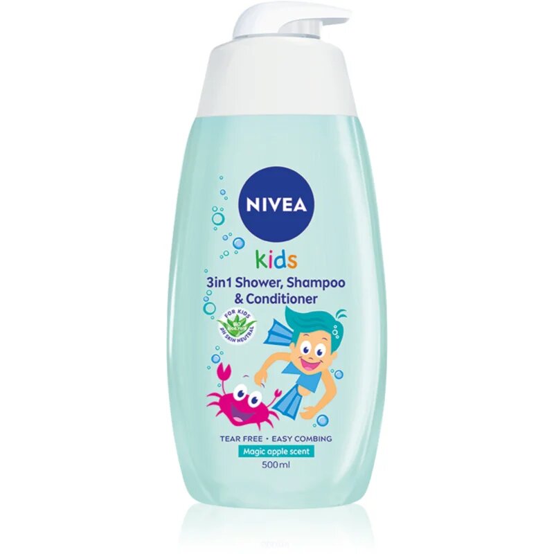 Nivea Kids Magic Apple sprchový gel a šampon pro chlapce 500 ml