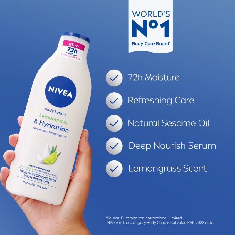 Nivea Lemongrass hydratační tělové mléko 400 ml