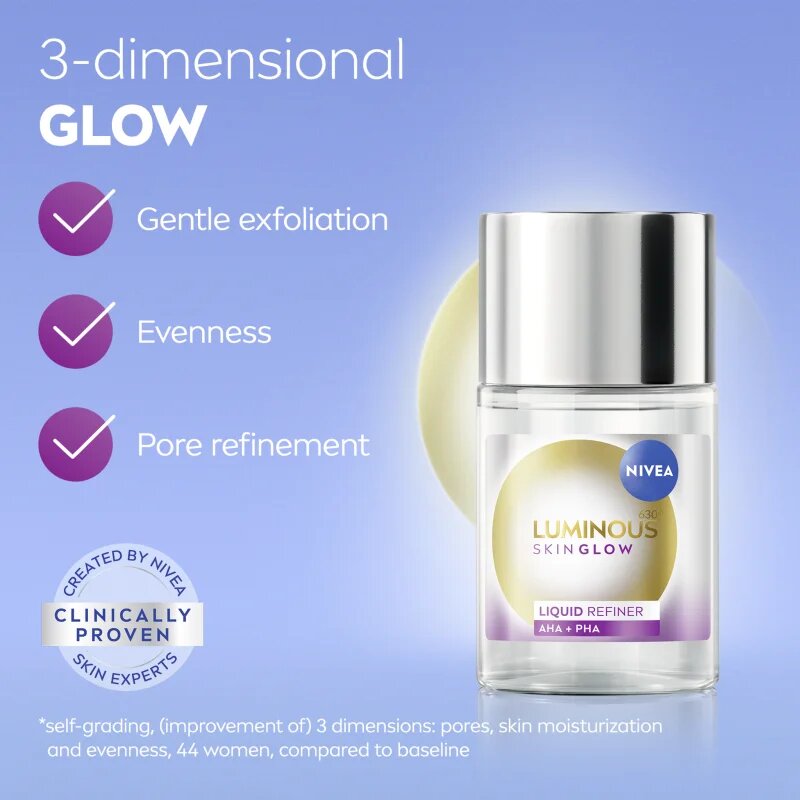 Nivea Luminous 630 Skin Glow vyhlazující péče pro rozjasnění pleti 100 ml