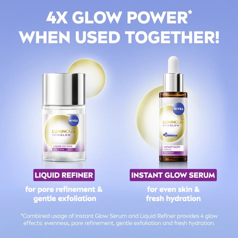 Nivea Luminous 630 Skin Glow vyhlazující péče pro rozjasnění pleti 100 ml