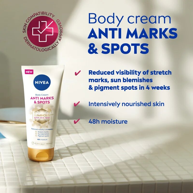 Nivea Luminous 630 výživný tělový krém proti striím 200 ml