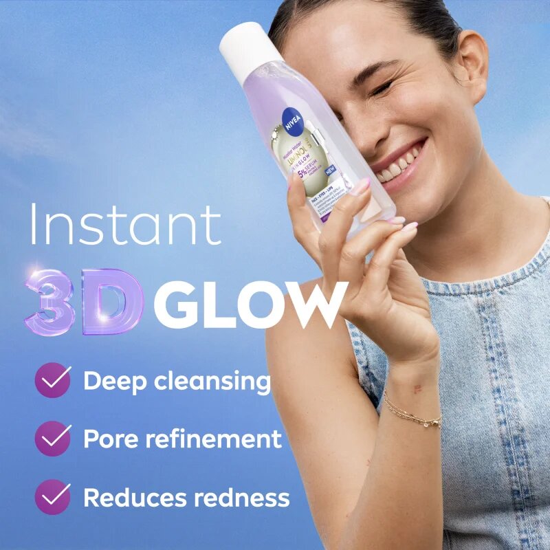 Nivea Luminous Skin Glow čisticí micelární voda pro rozjasnění pleti 400 ml