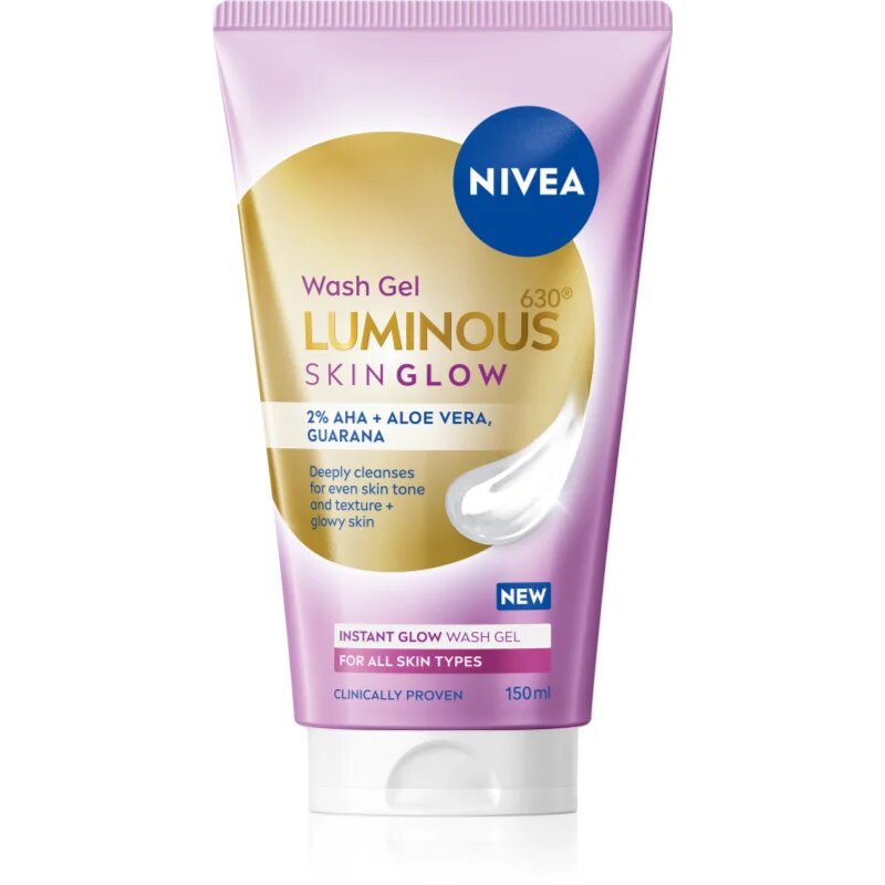 Nivea Luminous Skin Glow čisticí pleťový gel pro rozjasnění pleti 150 ml