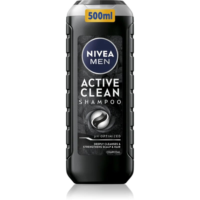 Nivea MEN Active Clean hloubkově čisticí šampon s aktivním uhlím 500 ml