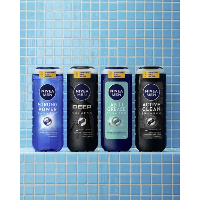 Nivea MEN Active Clean hloubkově čisticí šampon s aktivním uhlím 500 ml