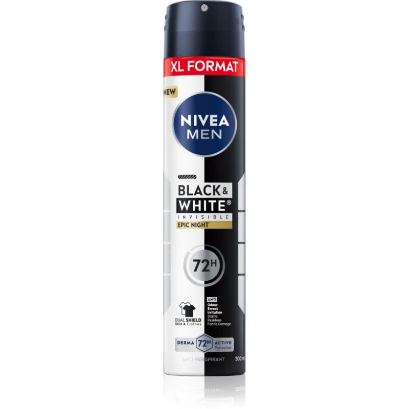Nivea MEN Black & White Epic Night antiperspirant ve spreji pro muže 200 ml