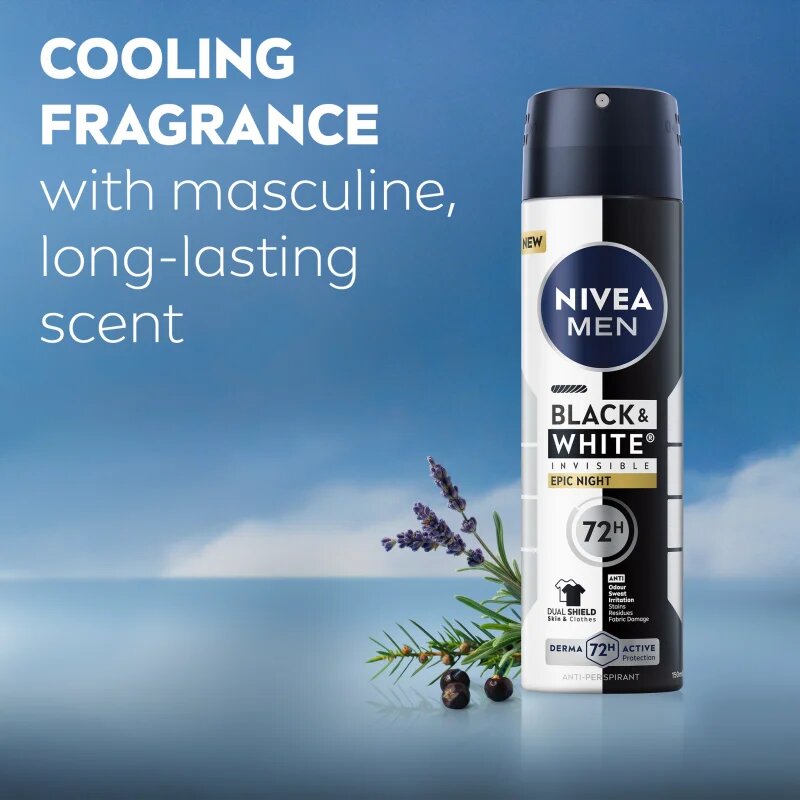 Nivea MEN Black & White Epic Night antiperspirant ve spreji pro muže 200 ml