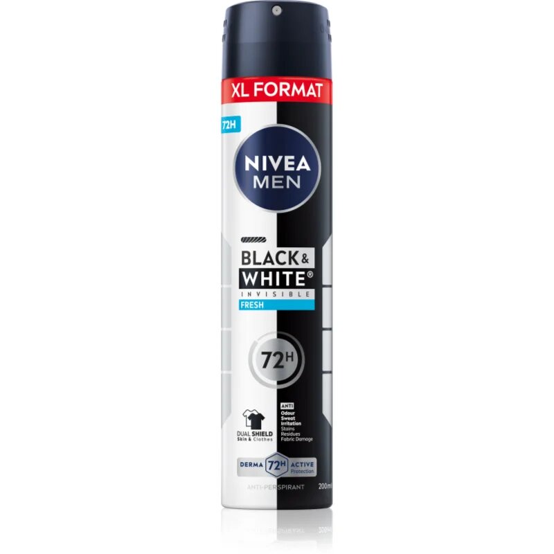 Nivea MEN Black & White Fresh antiperspirant ve spreji 200 ml