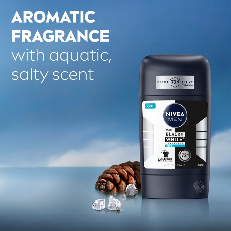 Nivea MEN Black & White Invisible Fresh tuhý antiperspirant pro muže 50 ml