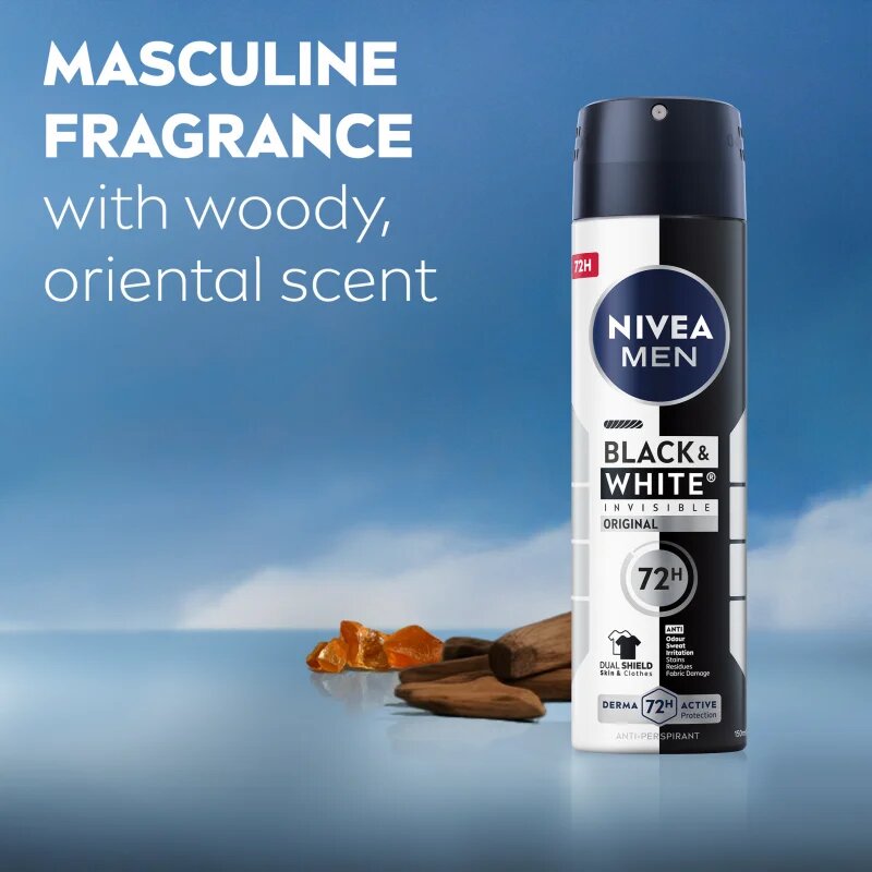 Nivea MEN Black & White Invisible Original antiperspirant ve spreji pro muže 200 ml