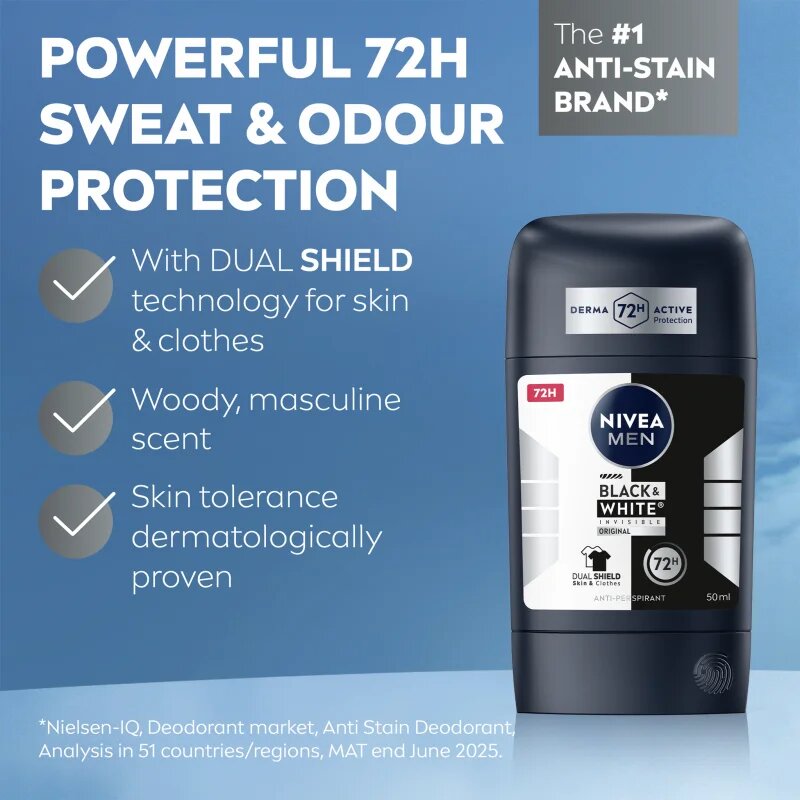 Nivea MEN Black & White Invisible Original tuhý antiperspirant výhodné balení