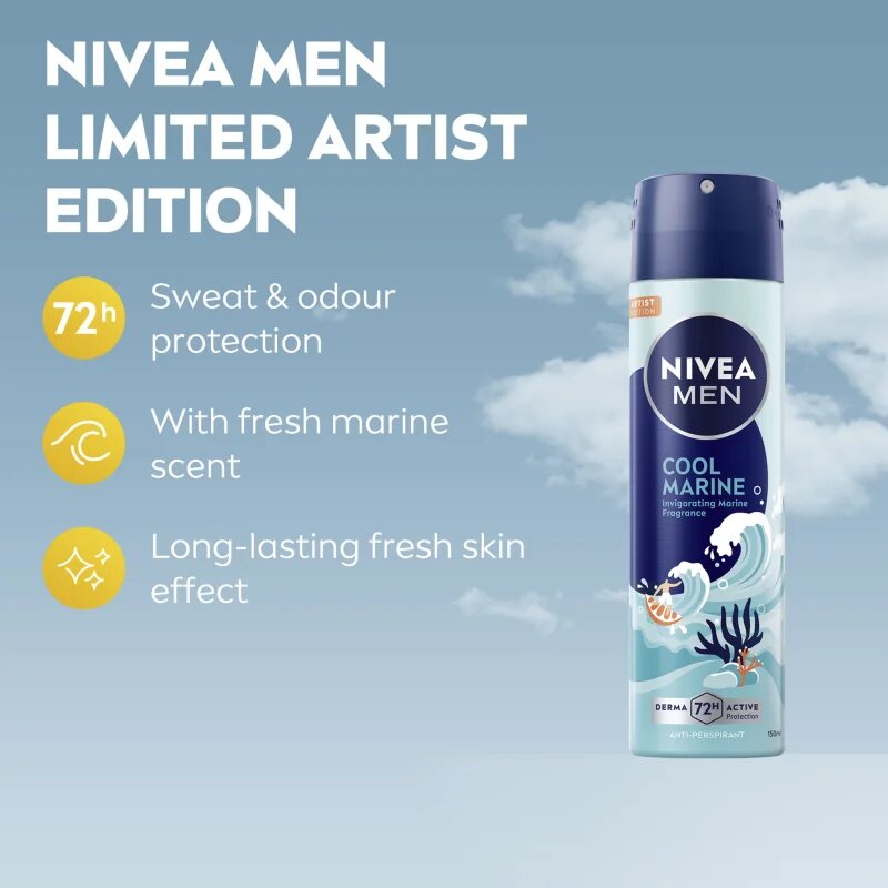 Nivea MEN Cool Marine antiperspirant ve spreji 150 ml