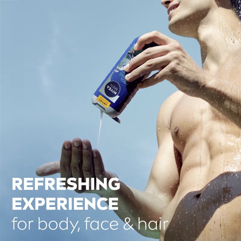 Nivea MEN Cool Marine sprchový gel na tělo a vlasy 250 ml