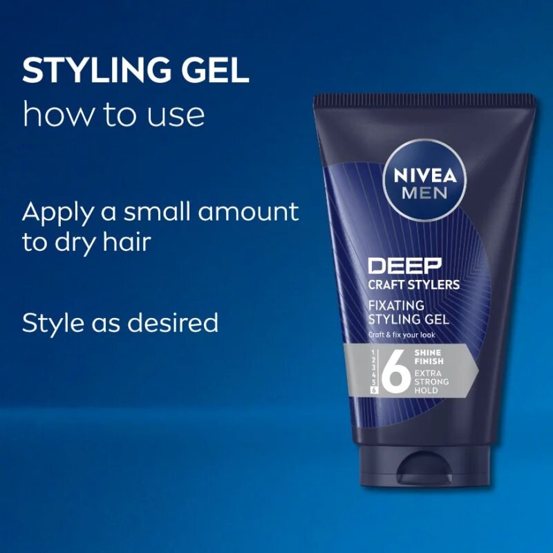 Nivea MEN Craft Stylers stylingový gel pro hladké a lesklé vlasy 150 ml