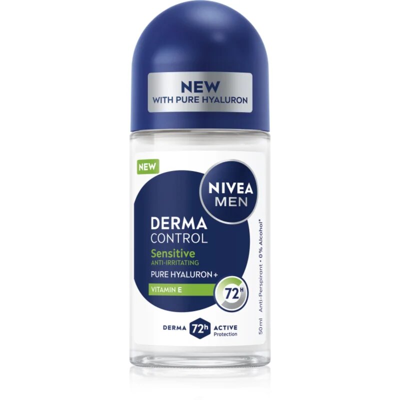 Nivea MEN Derma Control Sensitive kuličkový antiperspirant pro citlivou pokožku 50 ml