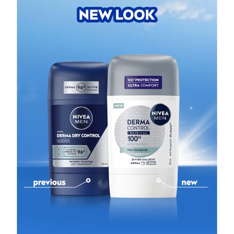 Nivea MEN Derma Dry Control tuhý antiperspirant 50 ml