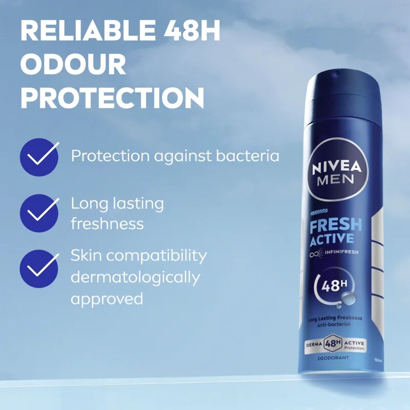 Nivea MEN Fresh Active deodorant ve spreji pro muže 200 ml