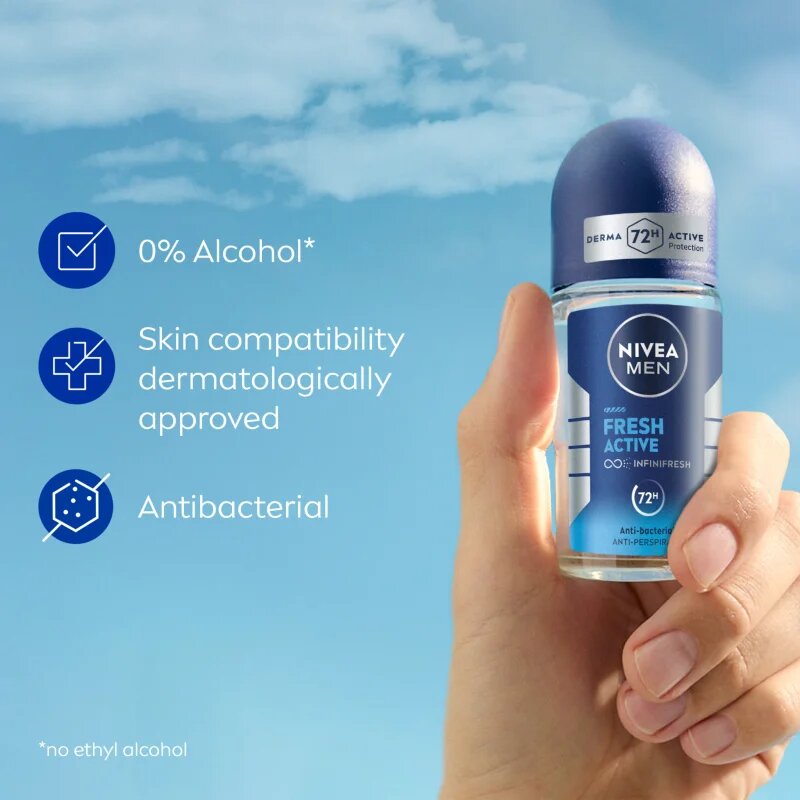Nivea MEN Fresh Active kuličkový antiperspirant pro muže 50 ml